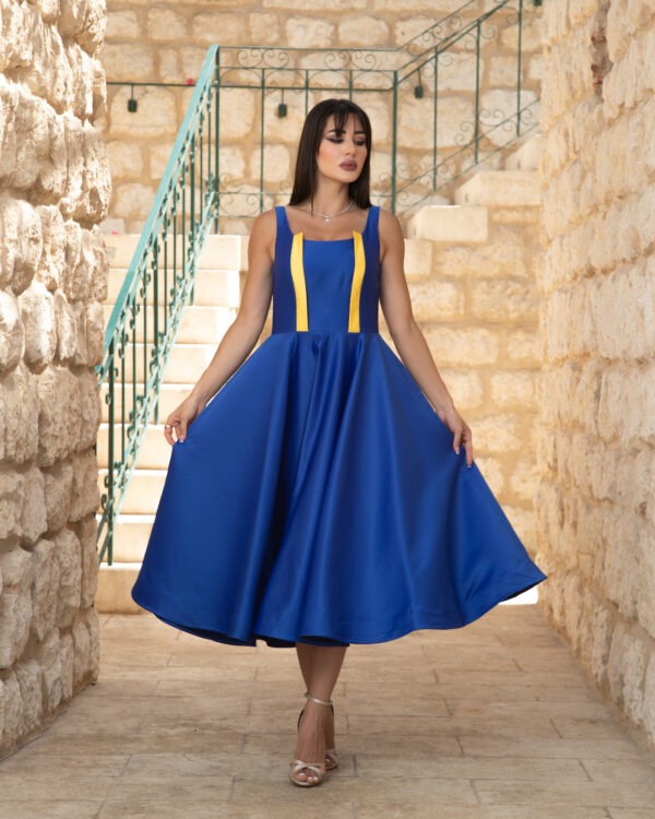 Royal Blue Flare Dress - Image 5
