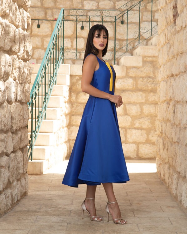 Royal Blue Flare Dress - Image 4