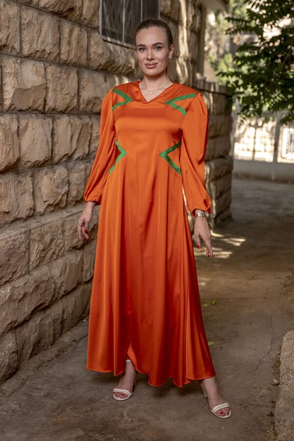 Petunia Flower Illusion Thin Waist Dress - Image 4