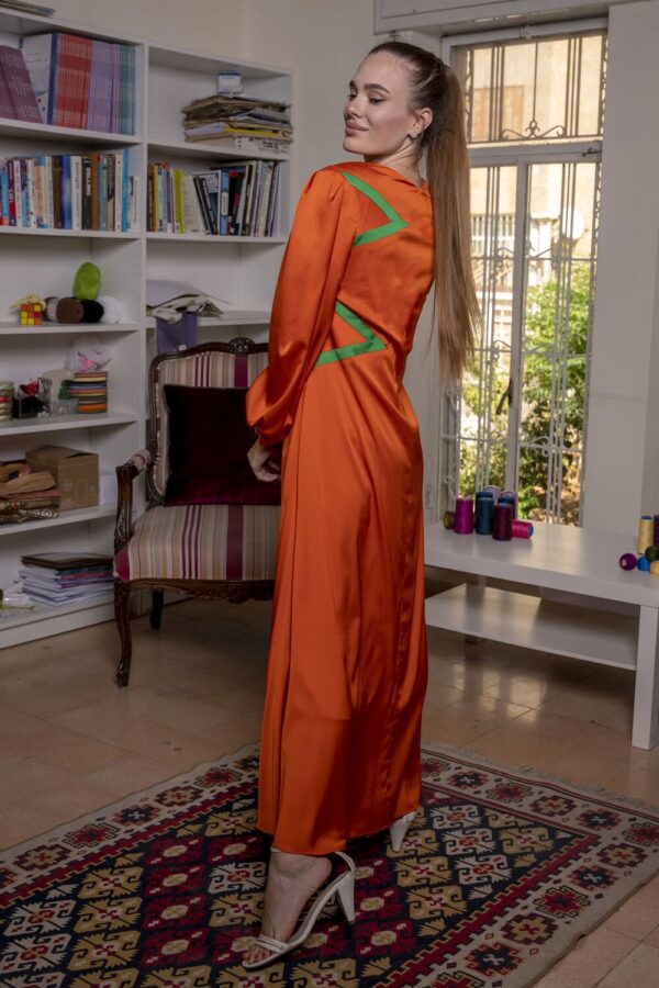 Petunia Flower Illusion Thin Waist Dress - Image 3